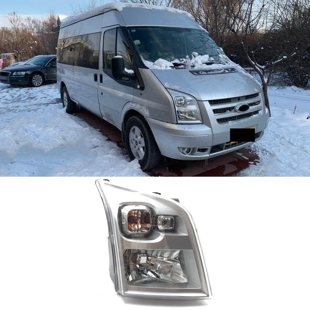 Kamshing 1pair Front Bumper Headlight For Ford Transit V348 2009 2010 2011 2012 Headlamp Head Light Head Lamp