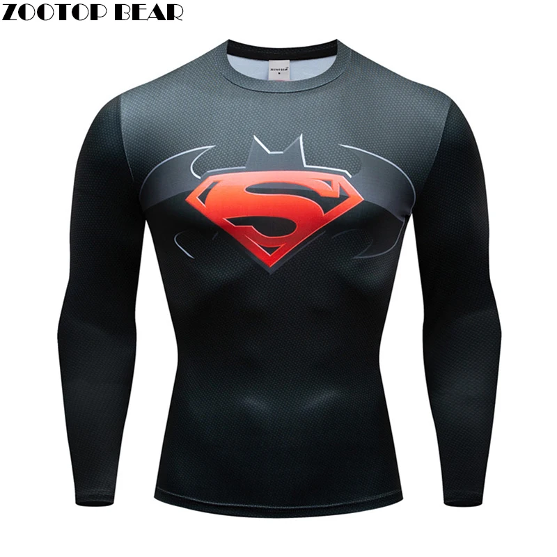 Fashion 3D Printed Tshirts Men Compression Shirts Long Sleeve Tops Fitness T-shirts Novelty Slim Tights Tee Male Cosplay Costume