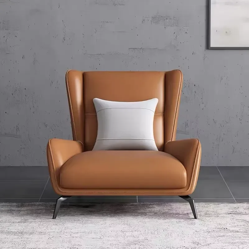 Modern Minimalist Living Room Microfiber Leather Single Arm Lounge Sofa Chair
