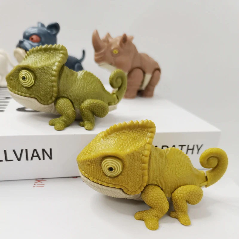 Mainan dinosaurus jari gigitan anak-anak, lucu baru simulasi kreatif Model hewan kecil kartun lucu mainan jari gigitan