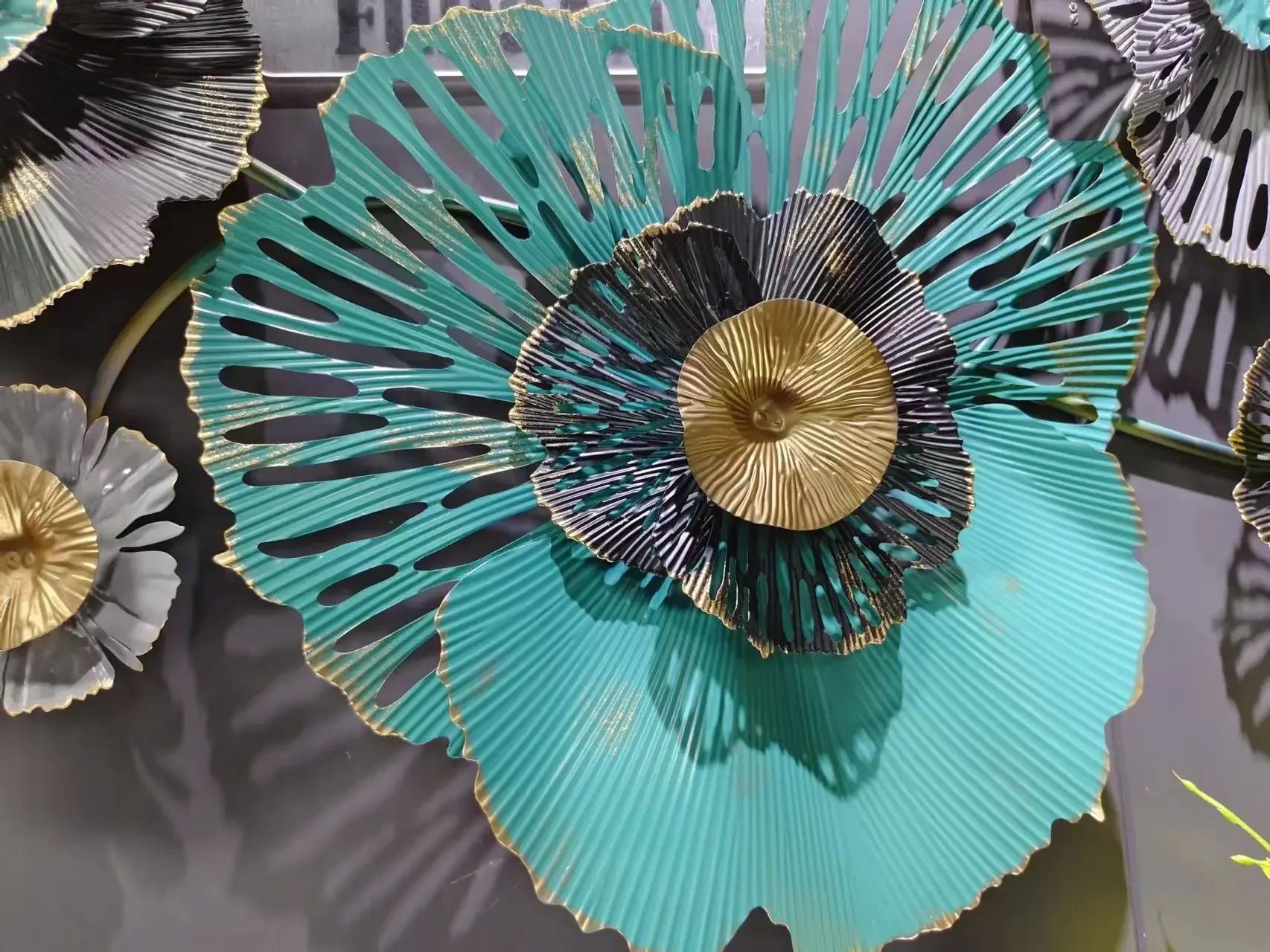 

-118X60cm Creative iron wall hanging living room sofa background wall decorative pendant hotel meeting room study decoration