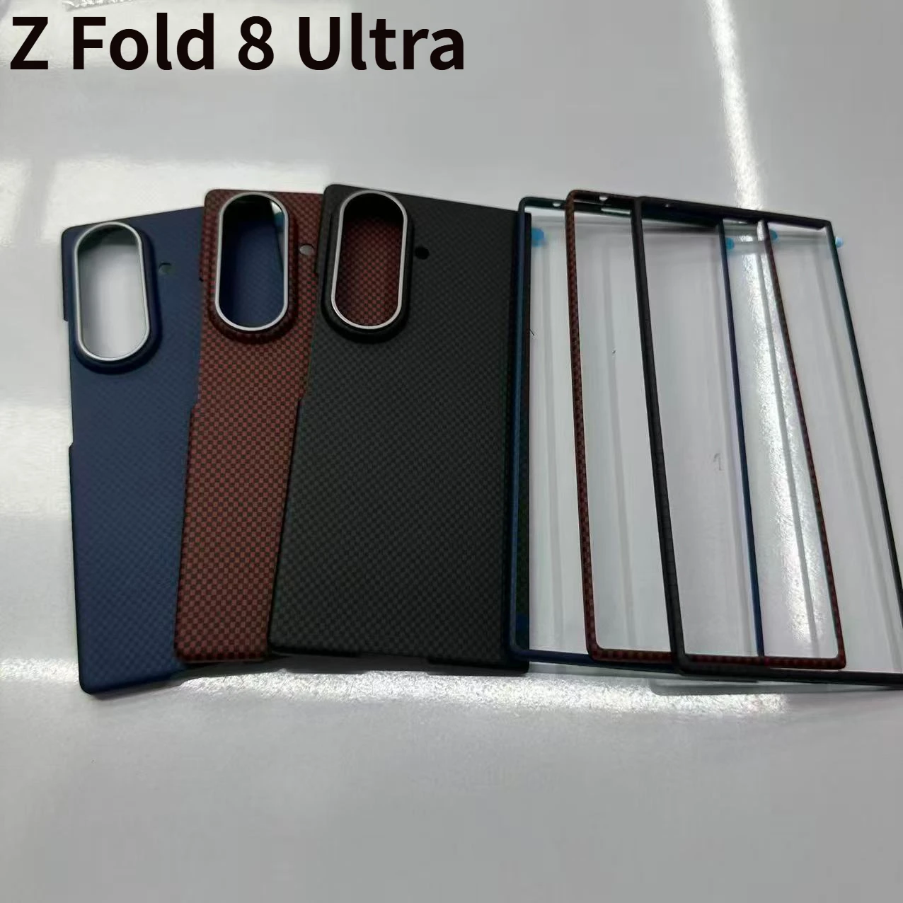 High-end Sle Slim Kevlar Carbon Fiber Texture Case for For Samsung Galaxy Z Fold 8 Ultra 7 for Magsafe Charge Protect Back Cover