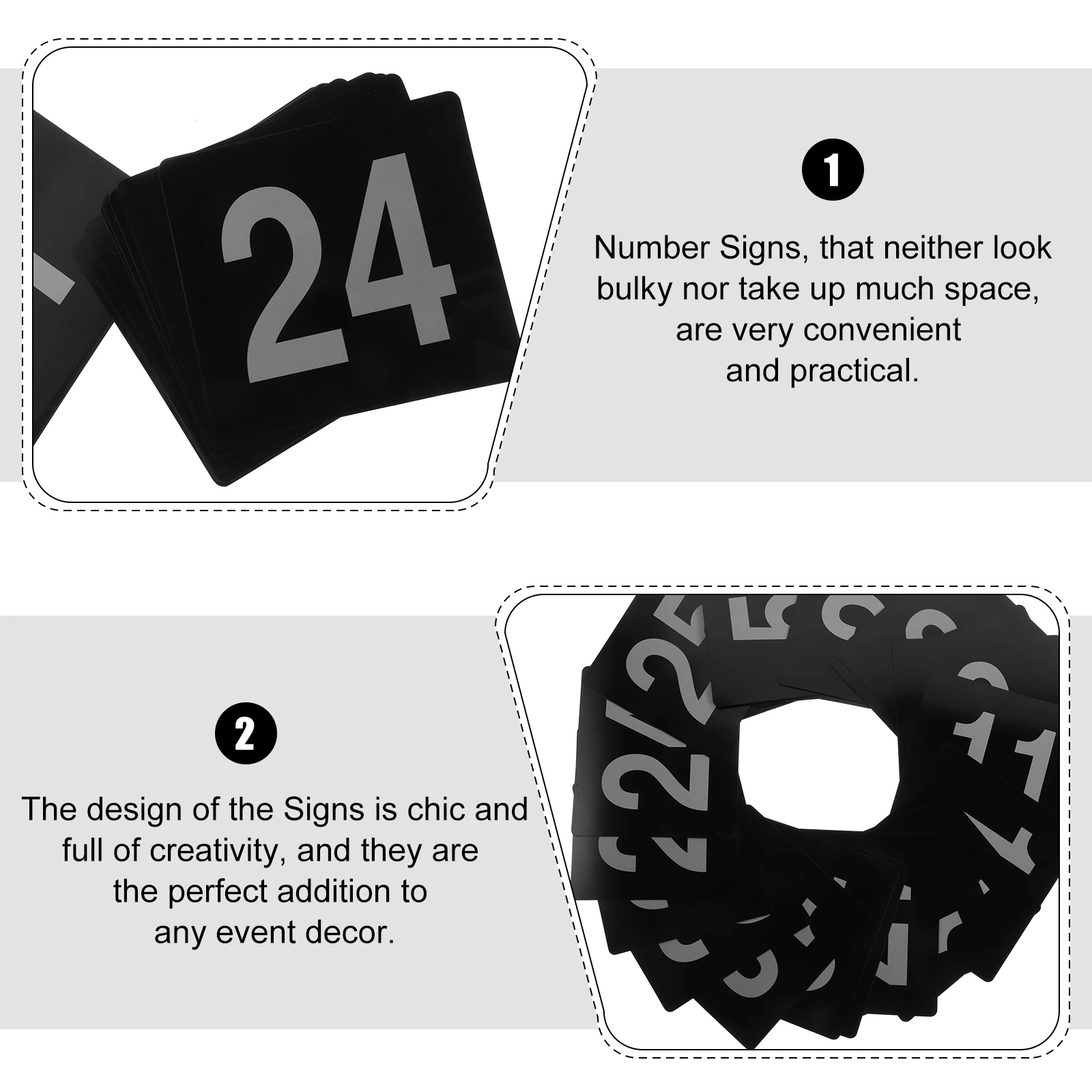

Black Background Plate Wedding Table Numbers Seat Seating Cards for Party Tables Signs Restaurant Arch Marker