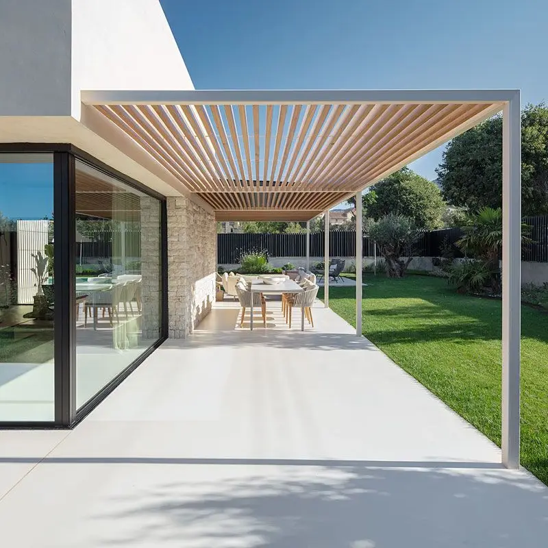 

Современный навес, алюминиевый садовый павильон, водонепроницаемые металлические беседки на крыше, уличный солнцезащитный козырек, биоклиматическая алюминиевая беседка с жалюзи