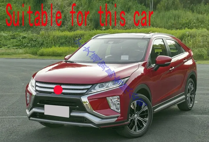 For Mitsubishi Eclipse Cross 2018 2019-2024 Car styling ABS Chrome cover trim front head fog light lamp frame stick part 2pcs