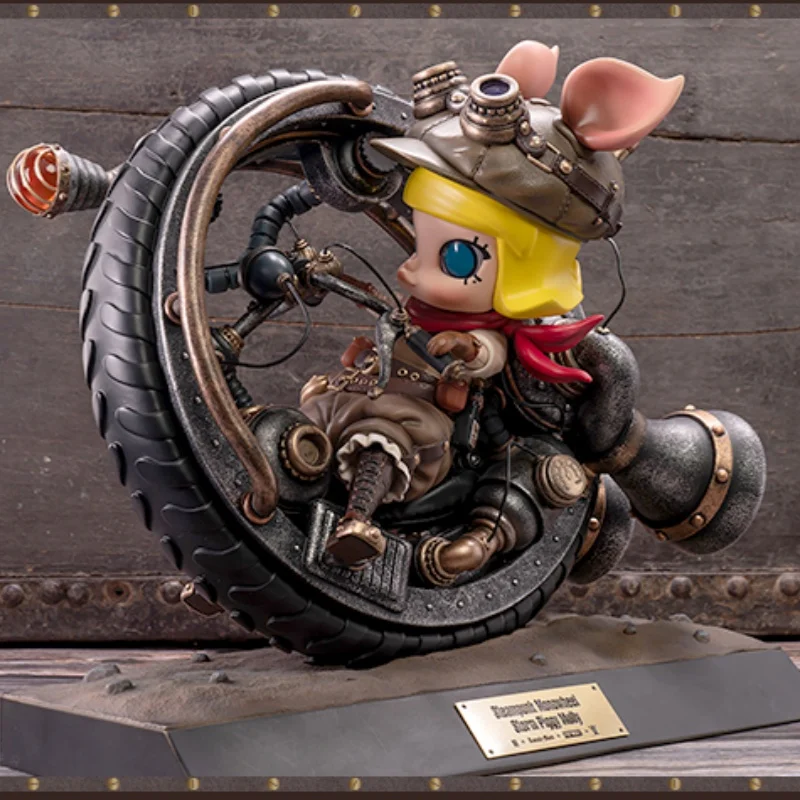 Genuine Original Figure Figurine Model Statue Doll Steampunk Unicycle Storm Pig Molly Trendy Toy Creative Ornament Gift