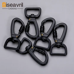 10pcs 70mm Carabiner for Key Camping Survival Outdoor Keychain Clip Metal Tactical Caribiner Hook Rotatable Karabiners with Lock