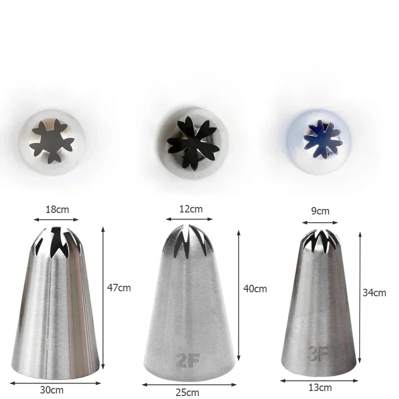 #1F#2F#3F Cherry Blowwoms Cream Nozzles Confectionery Cake Making Tools Flower Piping Tips Cupcake Pastry Decorating Tools