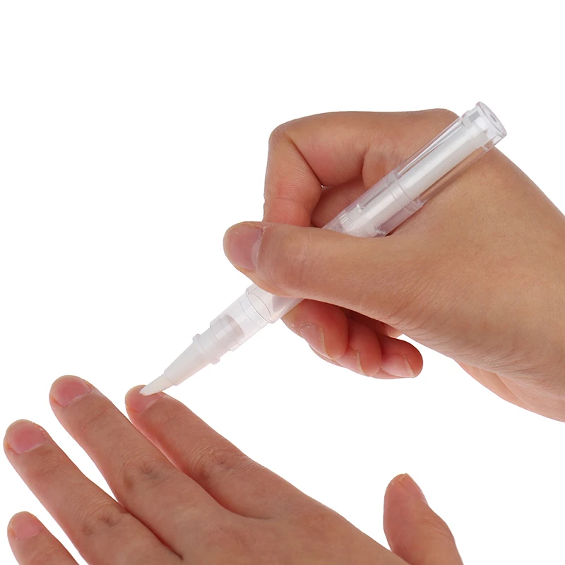 5Pcs 3ML Nail Nutrition Oil Empty Pen Botttle With Brush Applicator Nail Tools.