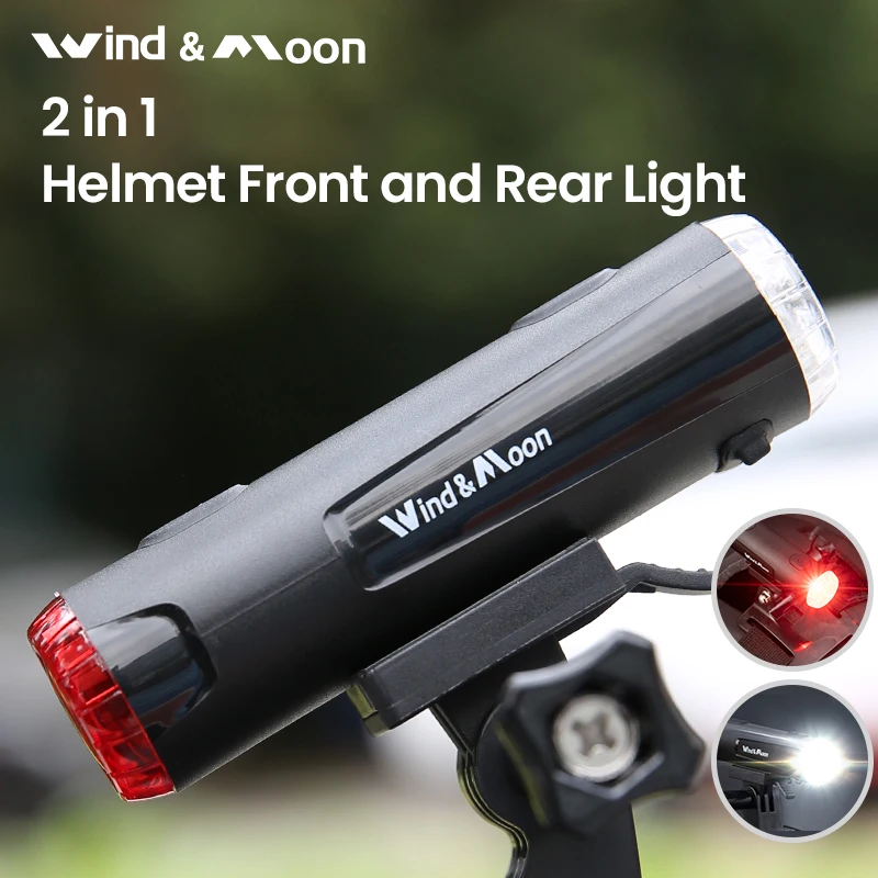 Bicycle 2 in 1 Front and Rear Light USB Rechargeable Road Bike Helmet Light MTB Flashlight Cycling Headlight Taillight LED Lamp