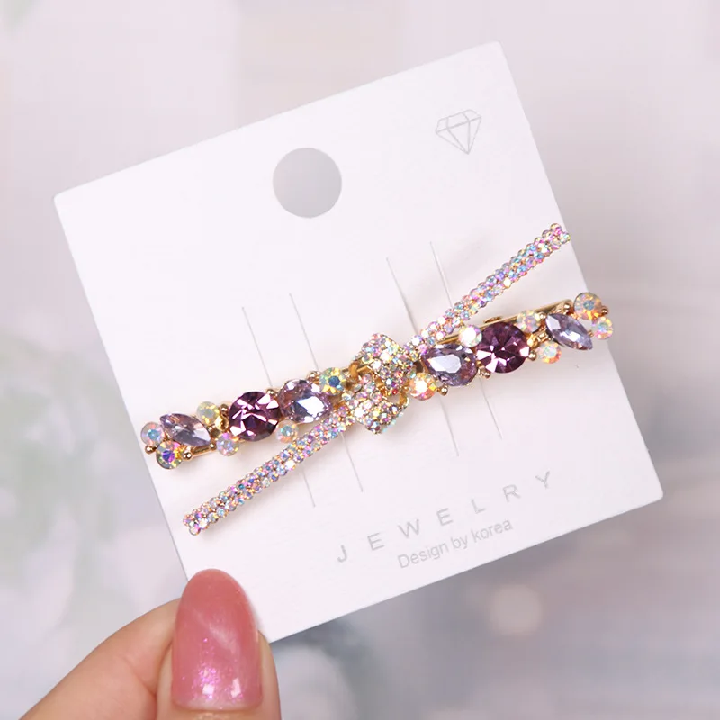 korean hair accessories  Hair Clip with Sparkling Rhinestone spy x family Duck bill side clamp hair accessories for girls