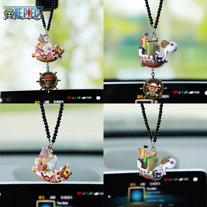 Anime One Piece Pirates Boat Going Merry Thousand Sunny Grand Pirate Ship Car Decor Pendant Action Figure Collectible Toy Gift