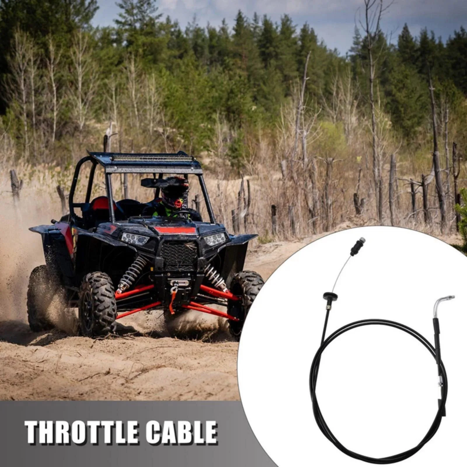 7081247 UTV Control Throttle Cable Replacement Fits For Polaris Ranger 700 2005-2009 Easy Install OEM Quality