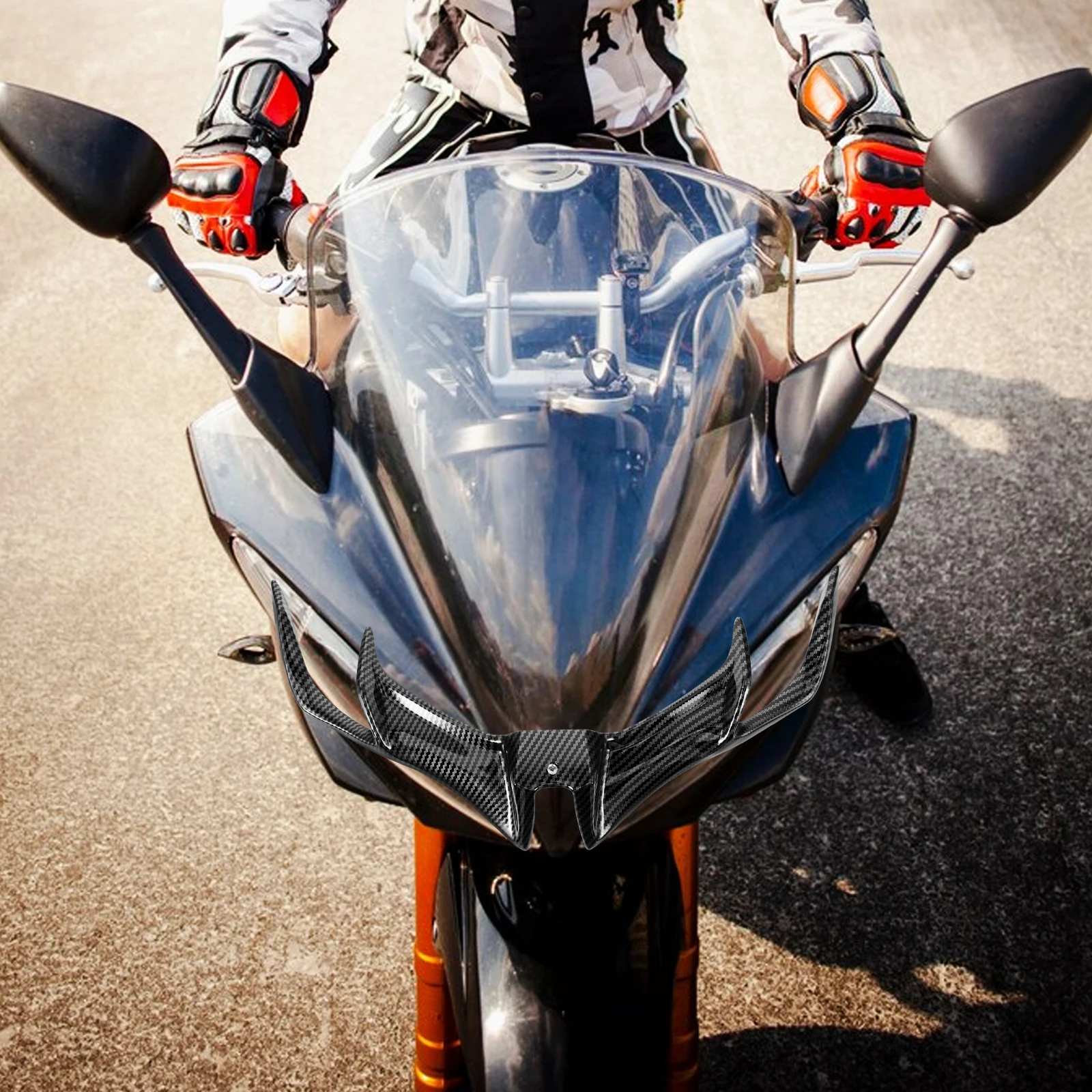 

Motorcycle Fairing Styling Spoiler Wing Abs Material Wind Resistance Reduction Decorative For Motorbike