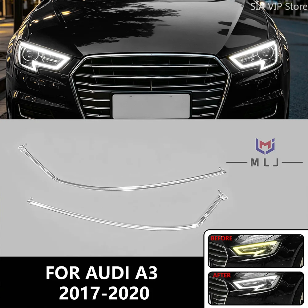 

Angel Eyes Tube For 2017-2020 Audi A3 Headlight Daytime Running Light Guide Strip DRL Lamp Tube DRL Module Chip Car Accessories