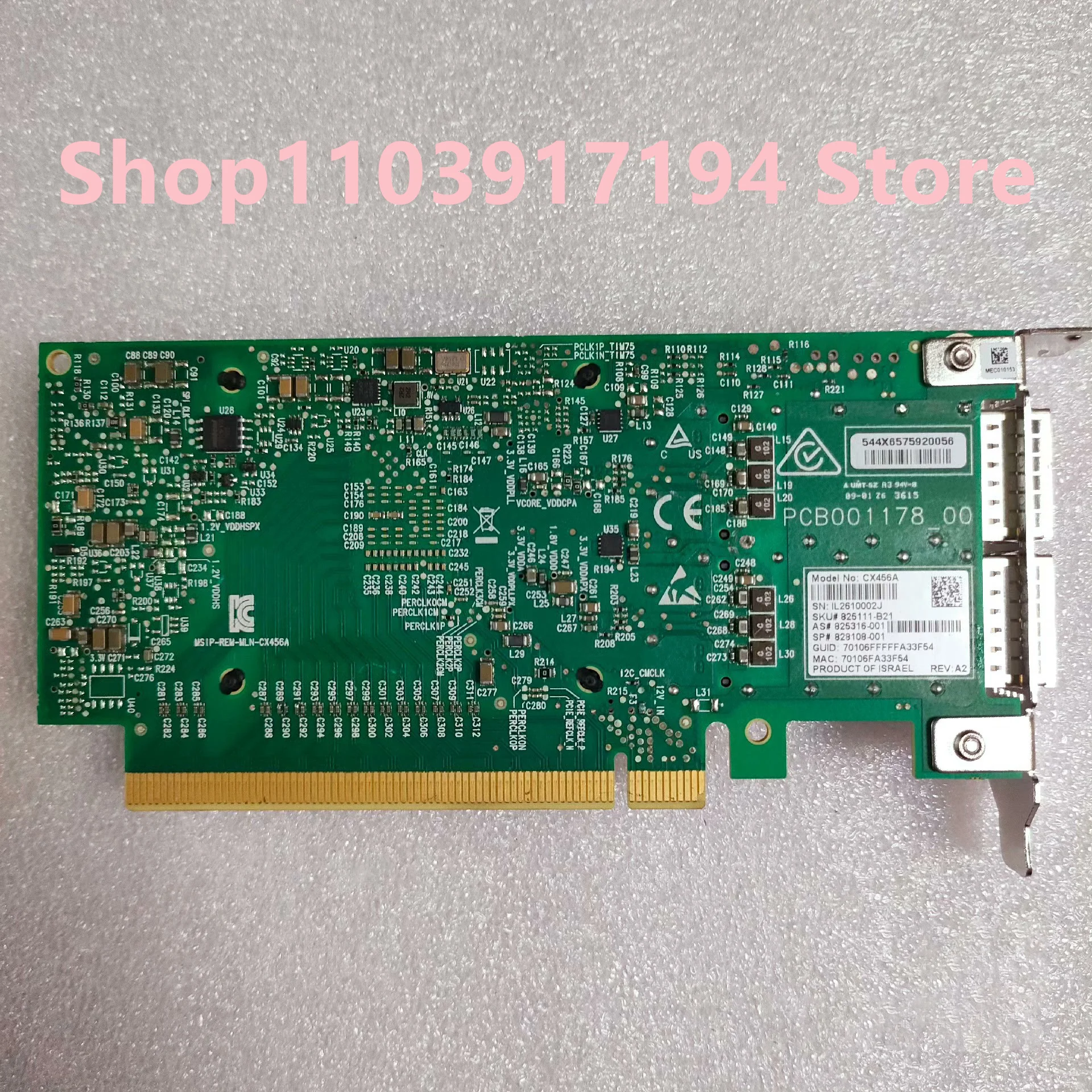 FOR Mellanox MCX456A  CX456A 100GB Network adapte PCB001178