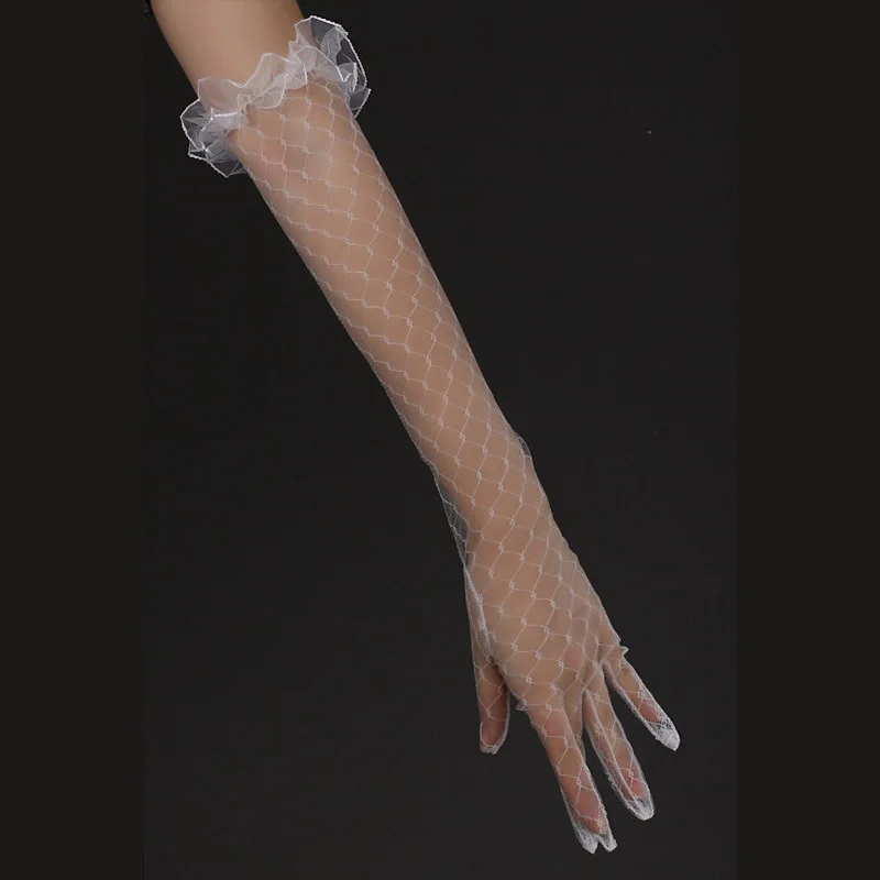 New Wedding Dress Gloves Lace Long Fingered Gloves Bride Wedding Dress Gloves Multi Color