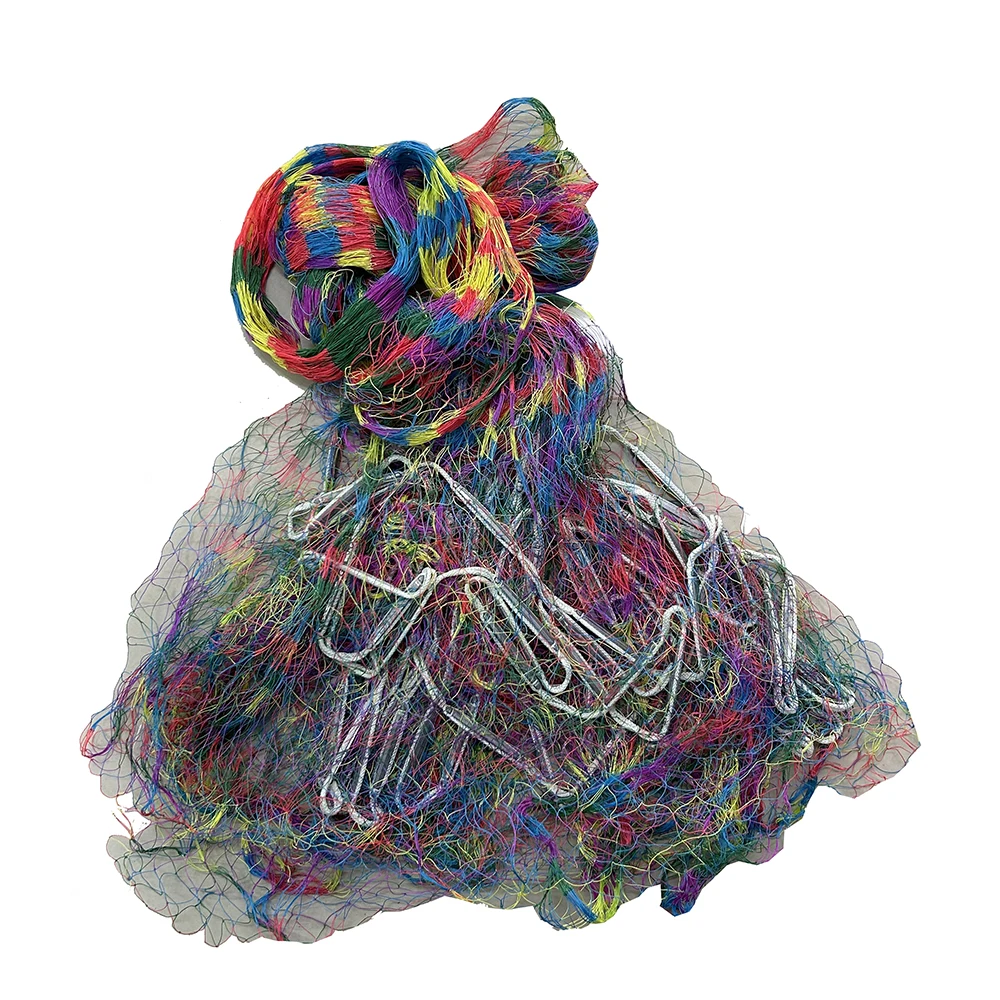 

High Quality Horseline Material Hand Cast Net, Fish Shaped Lead Sinker Fishing Net