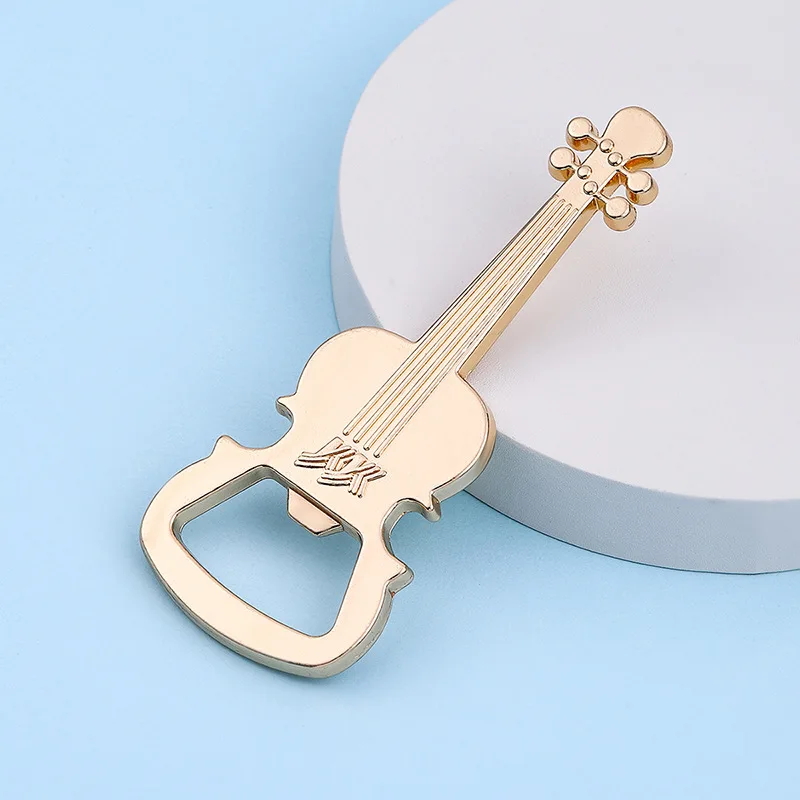 

30Pcs/lot Music Themed Party favors for Guests of Guitar Beer Bottle Opener gifts for Bridal showers and Gold wedding decoration