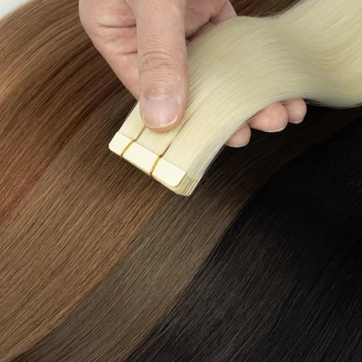 20 Pcs Straight Tape-In Hair Extensions for Women, Synthetic Natural Look, Seamless Skin Weft, Multiple Colors Available