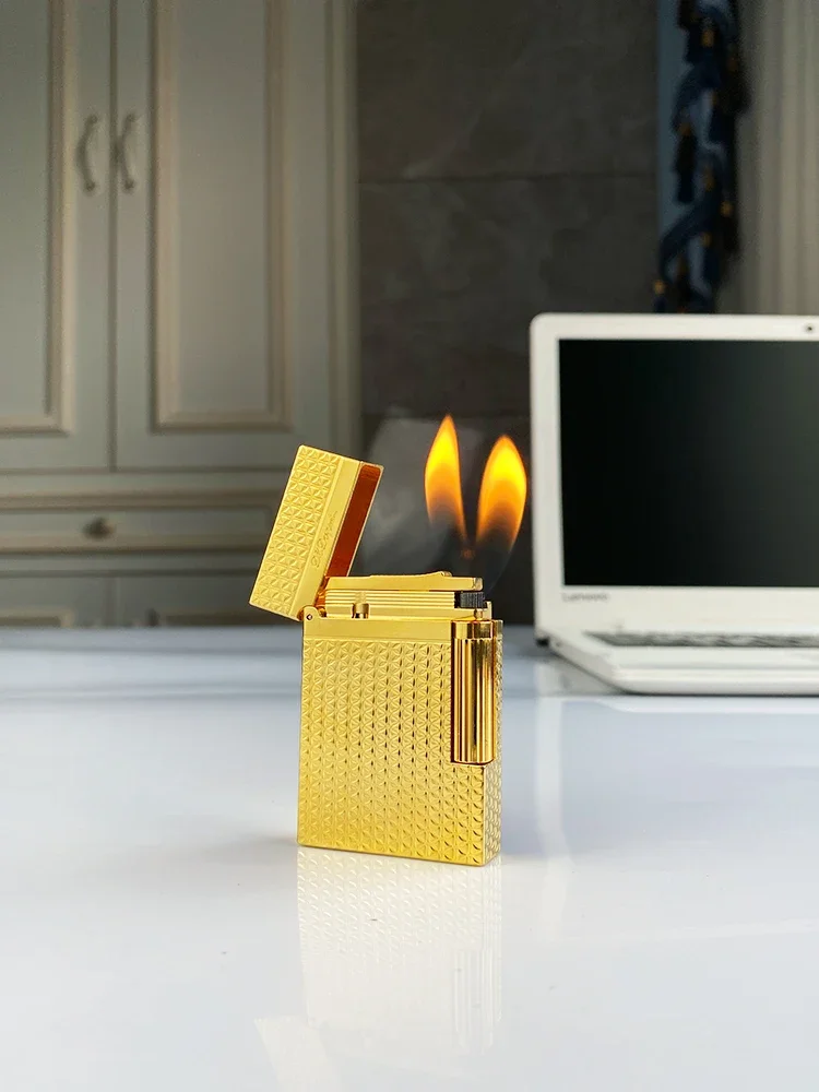 Brand new classic metal Langsheng lighter, inflatable lighter, loud lighter, high-end gift, fashionable