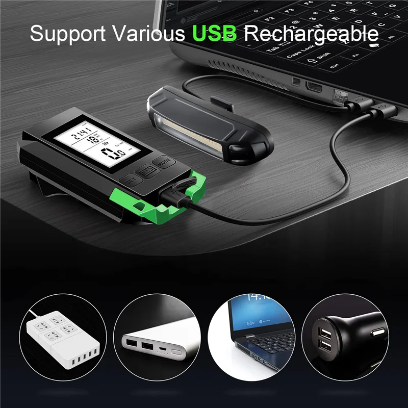 

SYDS велосипедная фара с ЖК-дисплеем, спидометром и звуковым сигналом, USB перезаряжаемый велосипедный компьютер, черный велосипедный фонарь для езды на велосипеде на открытом воздухе
