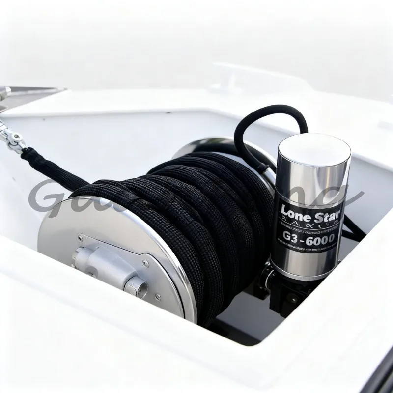 1400W Marine Electric Windlass, 316 Stainless Steel Remote Control Drum Winch for Yacht and Boat Anchoring