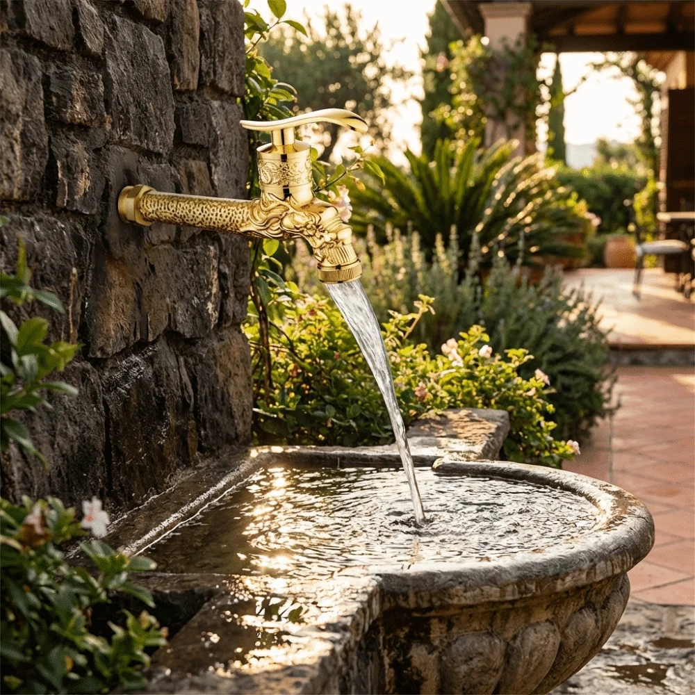 

Dragon Head Design Antique Faucet Wall-Mounted Structure Universal Connection Wall-Mounted Faucet Exquisite Spout