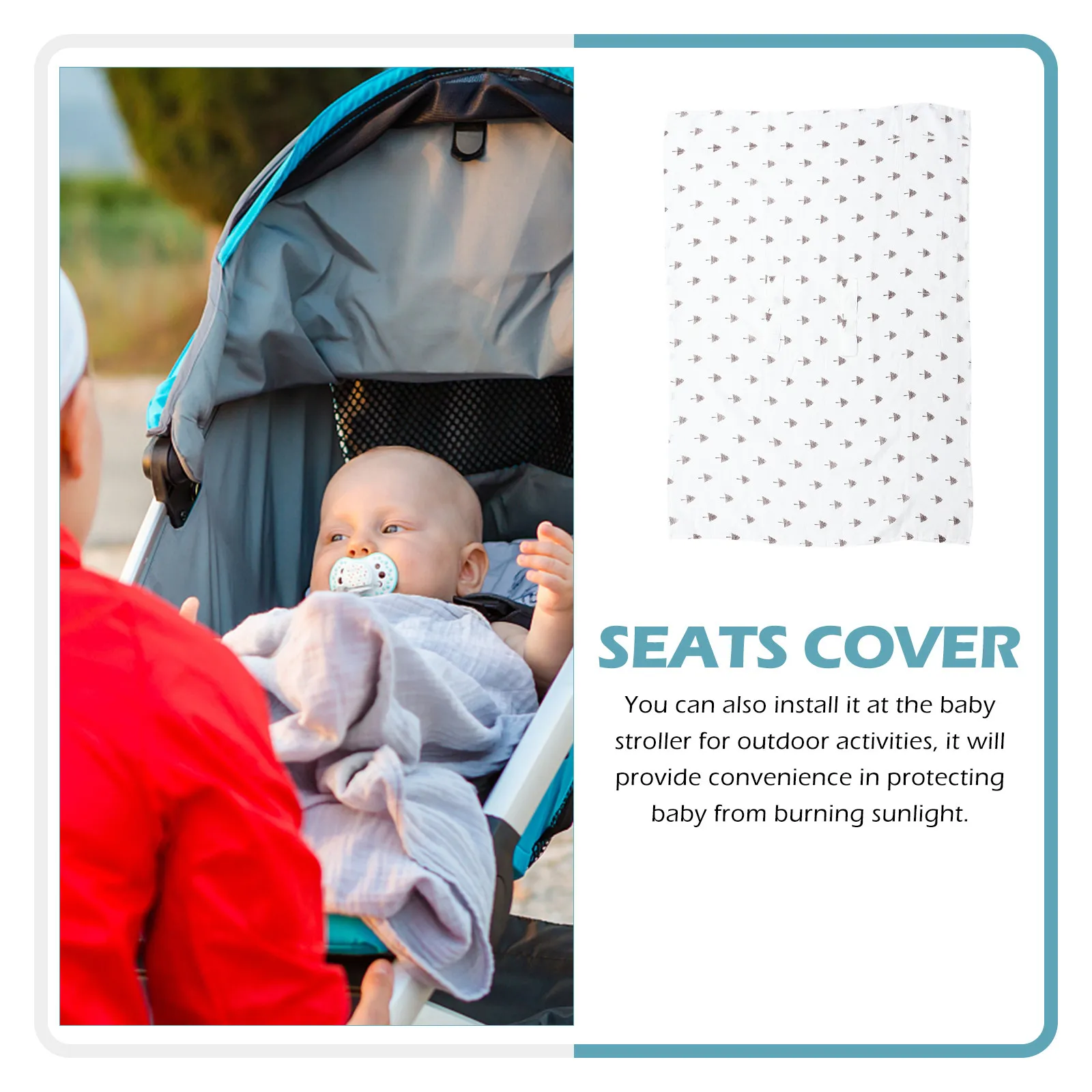 Stroller Sunshade Cover Cotton Material Breathable Uv Dust Sand Blocking Baby Stroller Cover Summer Travel Nursing Essential