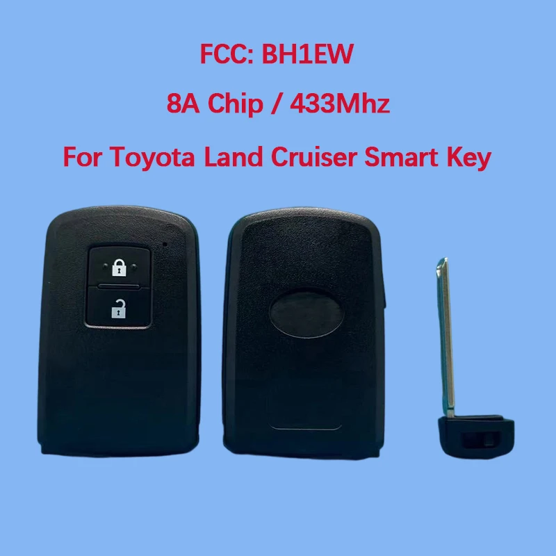 

CN007163 Aftermarket 2 Button Smart Key Fob 433/434MHz FCC 89904-60J90 P1 A8 DST-AES Chip For Toyota Land Cruiser