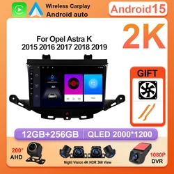 Car Stereo For Opel Astra K 2015 2016 2017 2018 2019 Android 15 Car Radio Video Carplay Multimedia Player Head Unit 5G Wifi DSP