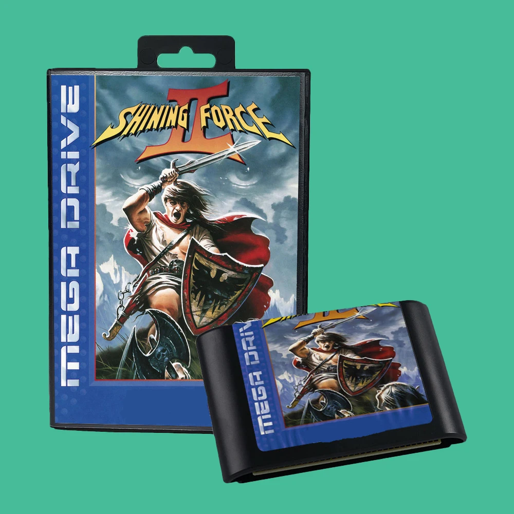 Cartuccia di gioco retrò Shining Force 2 a 16 bit Versione EUR per console per videogiochi Sega Megadrive