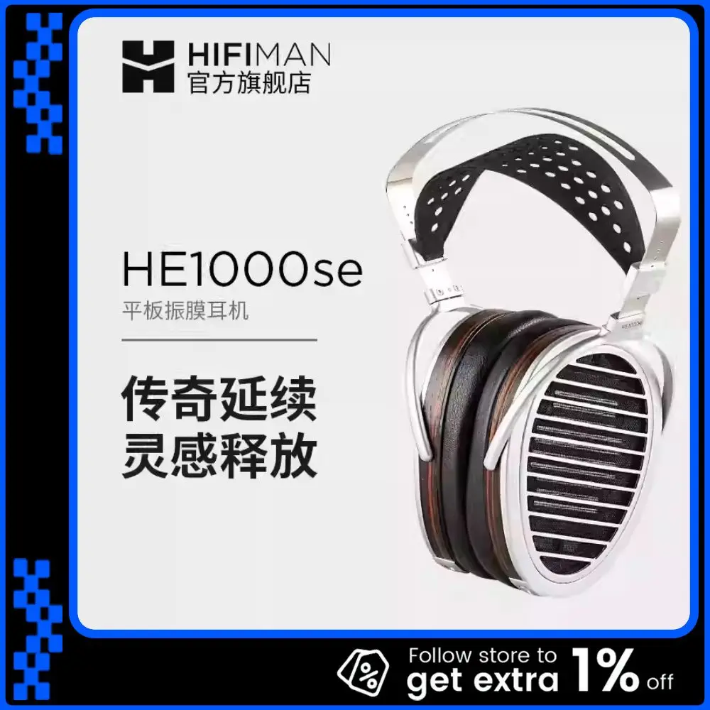 

HIFIMAN HE1000se полноразмерные накладные наушники с открытой спиной, плоские магнитные аудиофильские наушники со стелс-магнитами для дома и студии, подарки
