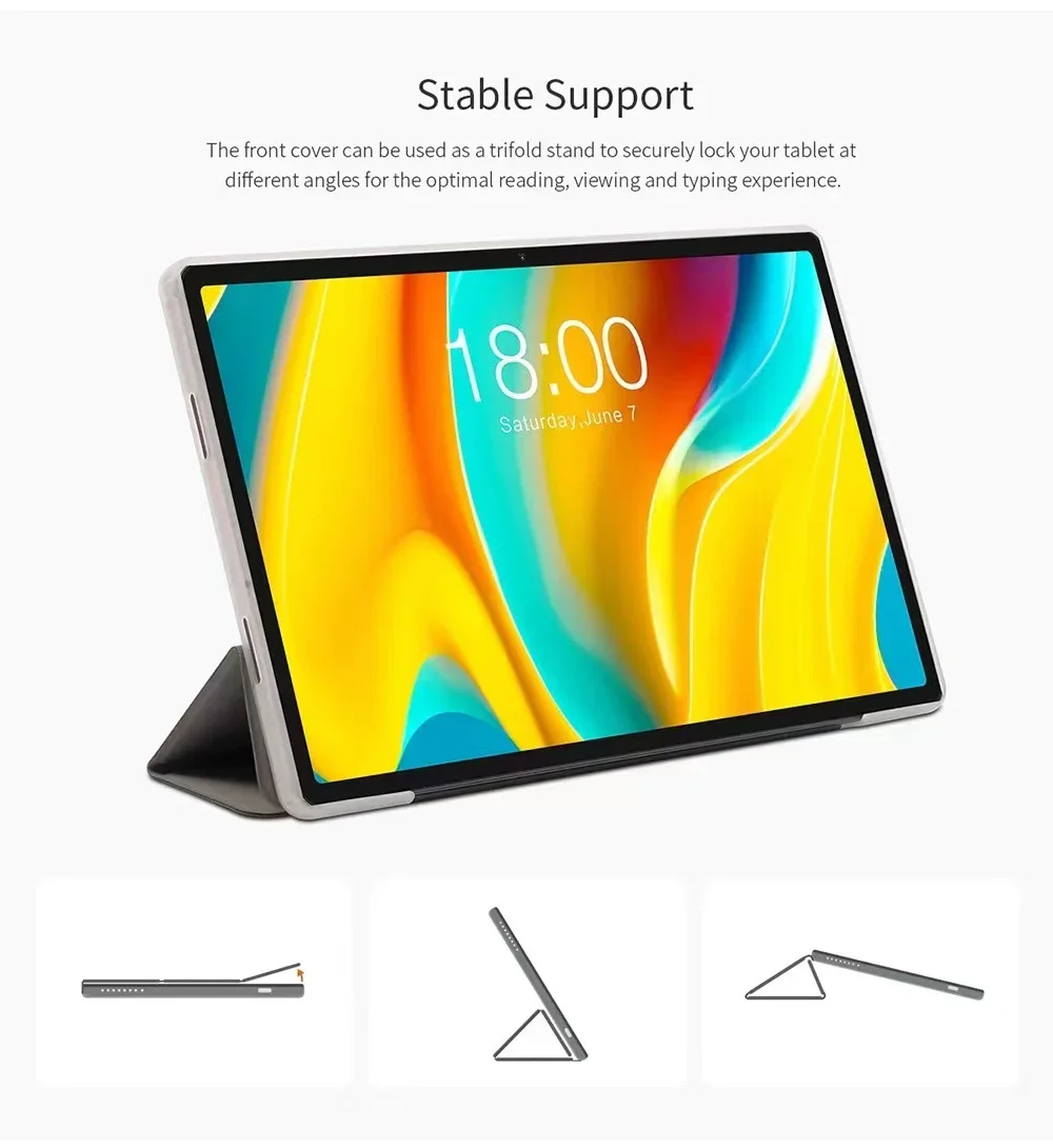 Smart Case for Teclast M50 Pro 2023 10.1 Inch Tablet Cover Stand PU Leather Case for Teclast M50 Pro M50HD Folio Cover