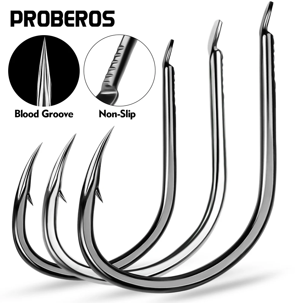 

PROBEROS High Carbon Steel Deep-sea Fishing Hook With Sharp Hook Tip And Super Strong Pulling Force