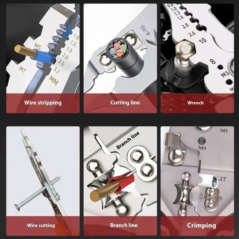 Q81C Wire Stripper Easy Use Wire Cutter Stripper for Splitting Cutting Pulling