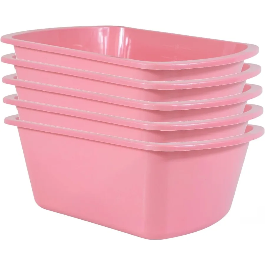 

Портативный прямоугольный пластиковый набор умывальников для прикроватной тумбочки в больнице, 5 упаковок, маленькое градуированное ведро на 7 литров, идеально подходит для ванны для ног