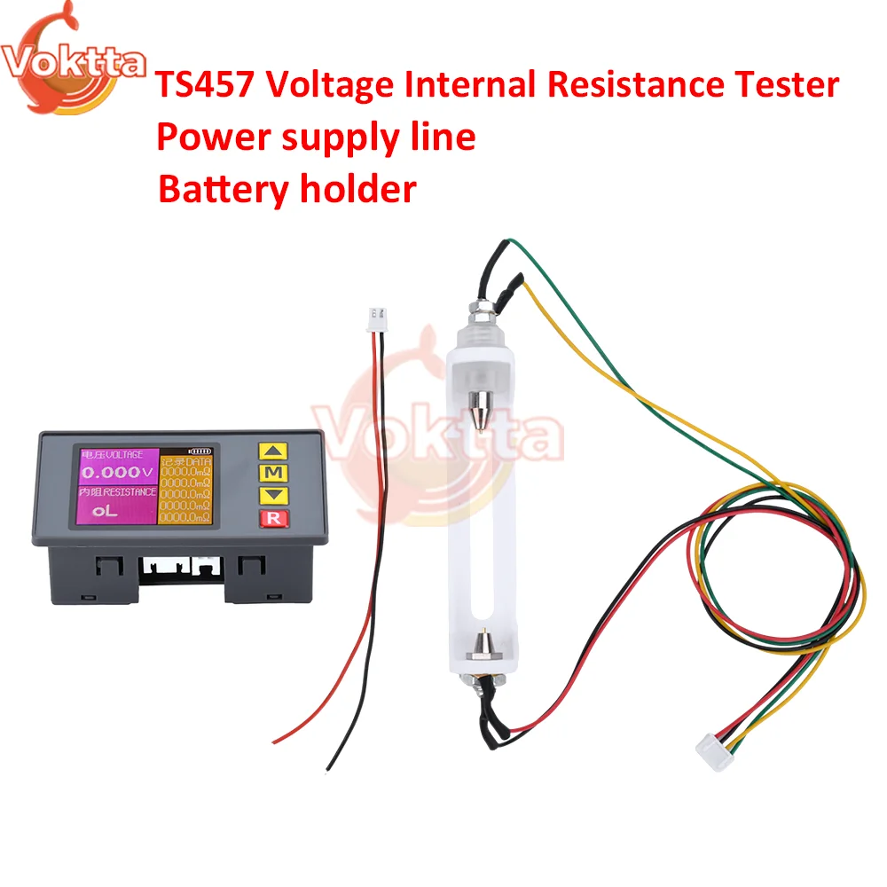 Imagem -04 - Bateria Digital Resistência Interna Tester Medidor de Tensão de Alta Precisão Kelvin Clip dc 5v Ts457