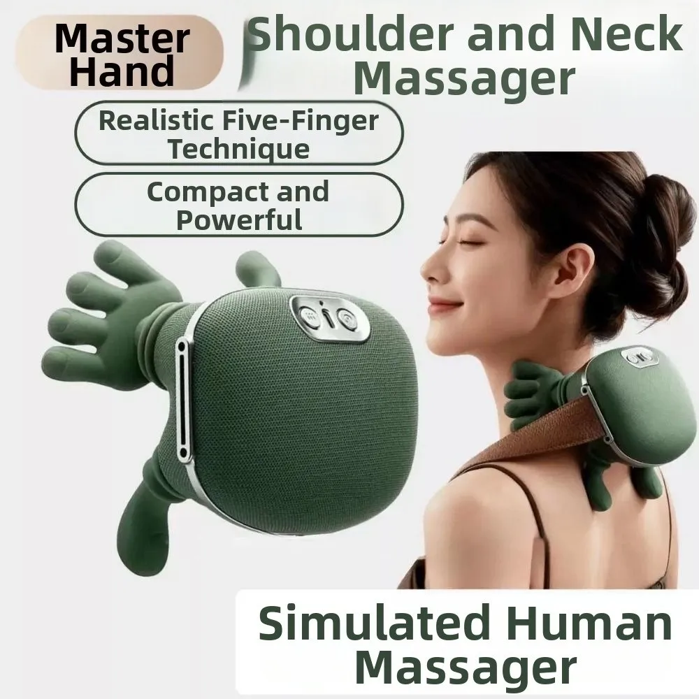 

Bionic Hand Electric Neck Massager Heating Compress 4D Kneading Massage Pillow Shoulder Massager Wireless Deep Tissue