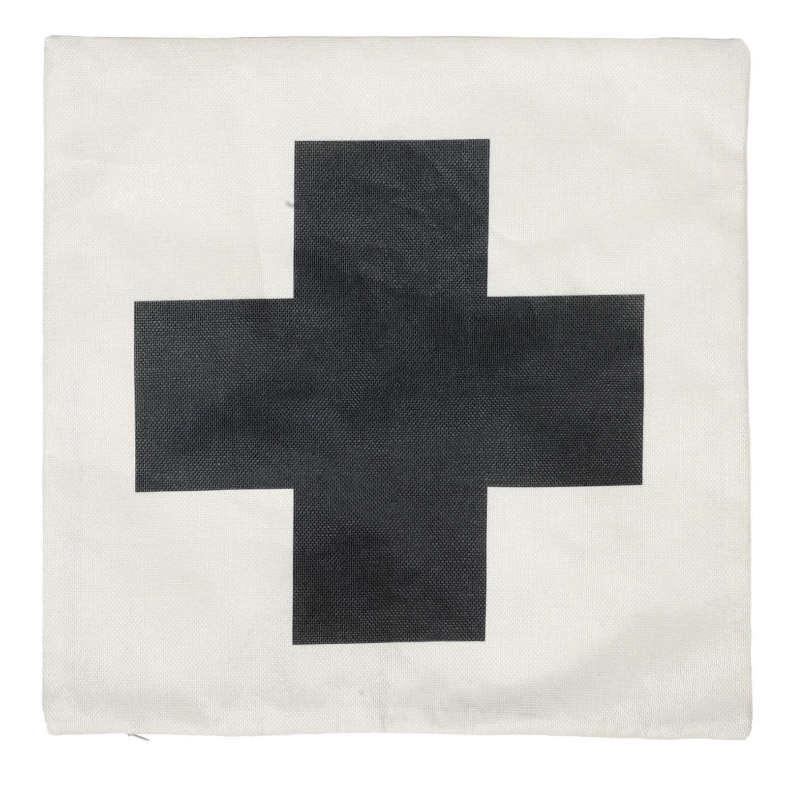 

Cross Pillowcase Linen Fabric Zippered Decorative Cover For Bed Sofa Chair Home Decor Pillow Protector Throw Case