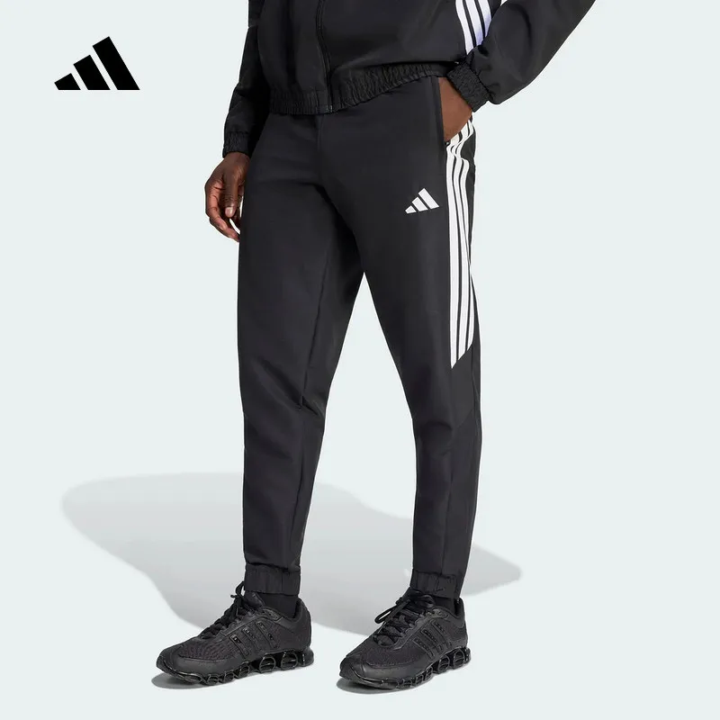 2026 Sport Adidas Men Woven Pants Regular Fit Drawstring Casual Trousers KC9658