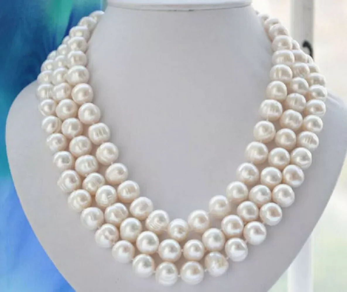 

Enchanting natural AAA10-11mm white Japanese pearl necklace, 14k in length, 54/65/80/90/100inch