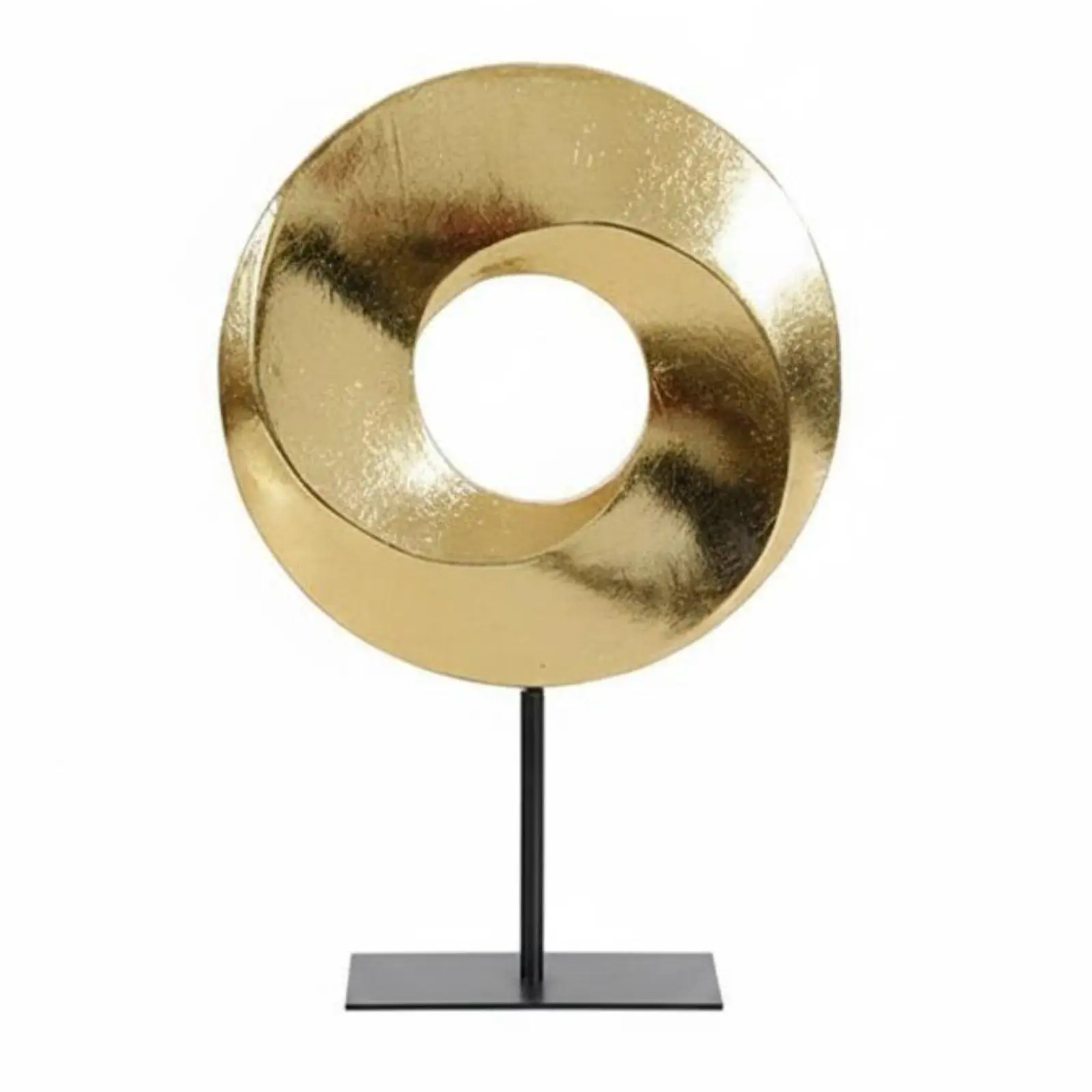 Geometric Tabletop Decor Luxury Look Gilded Circle Sculpture Long-Lasting