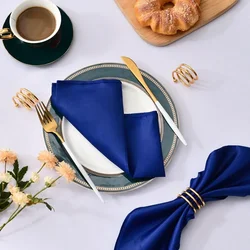 Solid Satin Napkin 30cm Serving Table Decor Dinner Towel for Wedding Party Home Hotel Table Decoration Soft Handkerchief Napkins