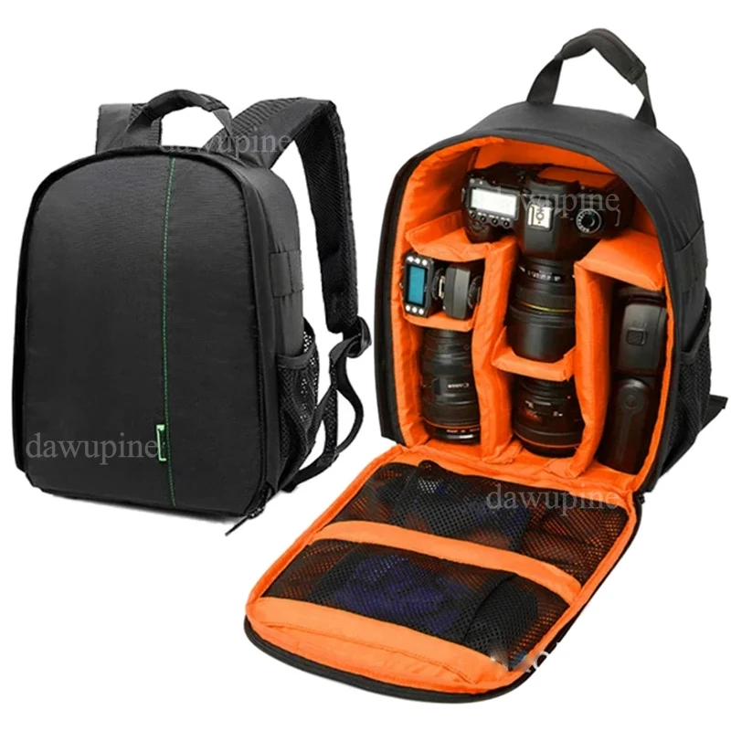 Mochila impermeable de nailon para fotografía de viajes al aire libre, bolso de hombro con lente de cámara para Canon Sony M50 M6 para cámara DSLR Nikon