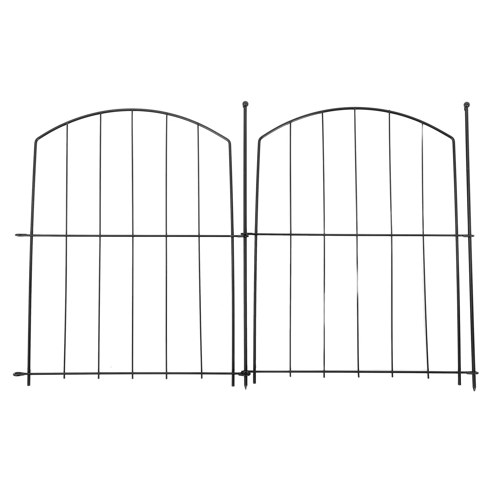 

2pcs Iron Garden Lawn Decorative Yard Edging Border Courtyard Partition Fence Landscape Edging Border Diy Fencing Garden Decor