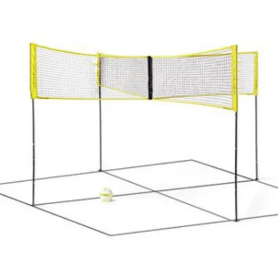 

Fun New Game 4 Way Volleyball Net 4 Square Volleyball Net