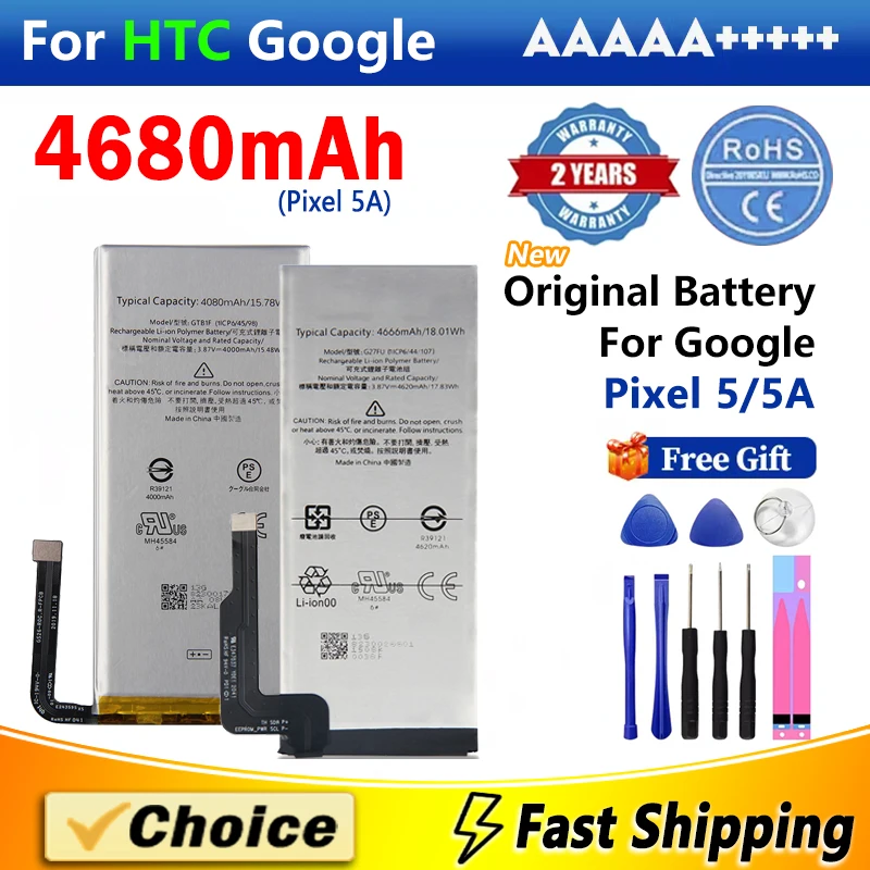 GTB1F G27FU For Google Pixel 5 5A,Original AAA+ Brand New Replacement Phone Lithium Battery+Tools