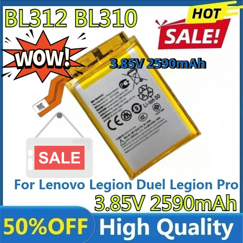

Для BL312 BL310, новый высококачественный сменный аккумулятор 2590 мАч BL312 BL310 для Lenovo Legion Duel Legion Pro L79031