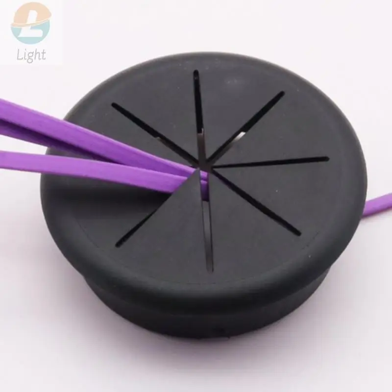 1Pc Flexible Silicone Cable Hole Cover Desk Cord Grommet Rubber Grommets